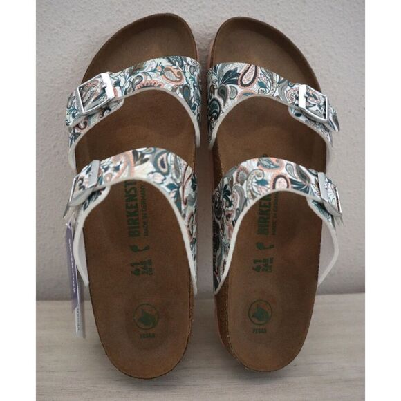 Birkenstock WMN EU 41 US 10-10.5 Paisley LT Rose Sydney Vegan Birko-Flor Sandals - Picture 11 of 11